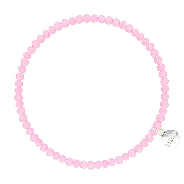 Lizas Fineville 3mm Crystal Bracelet- Dark Rose