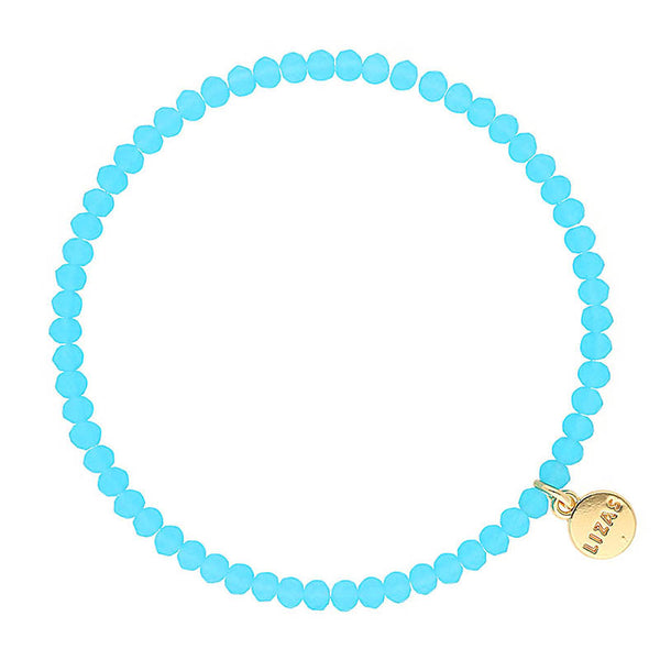 Lizas Fineville 3mm Crystal Bracelet- Aqua