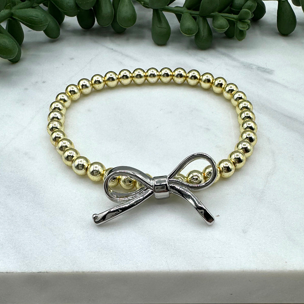 Bailey Bow Bracelet Two Tone