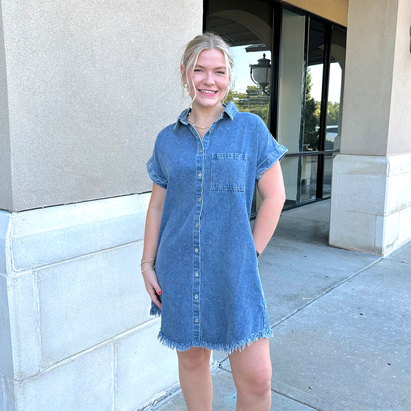 Denim Shift Dress