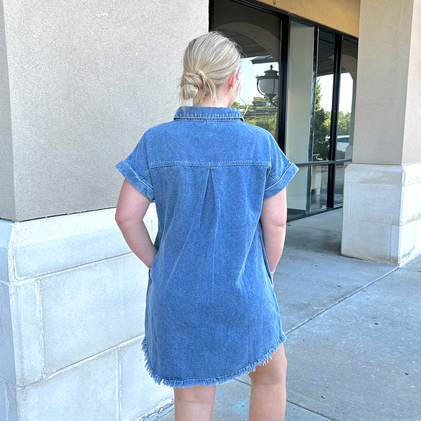 Denim Shift Dress