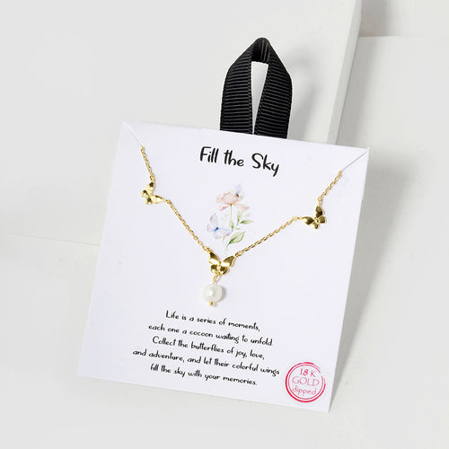 Fill the Sky Necklace Gold