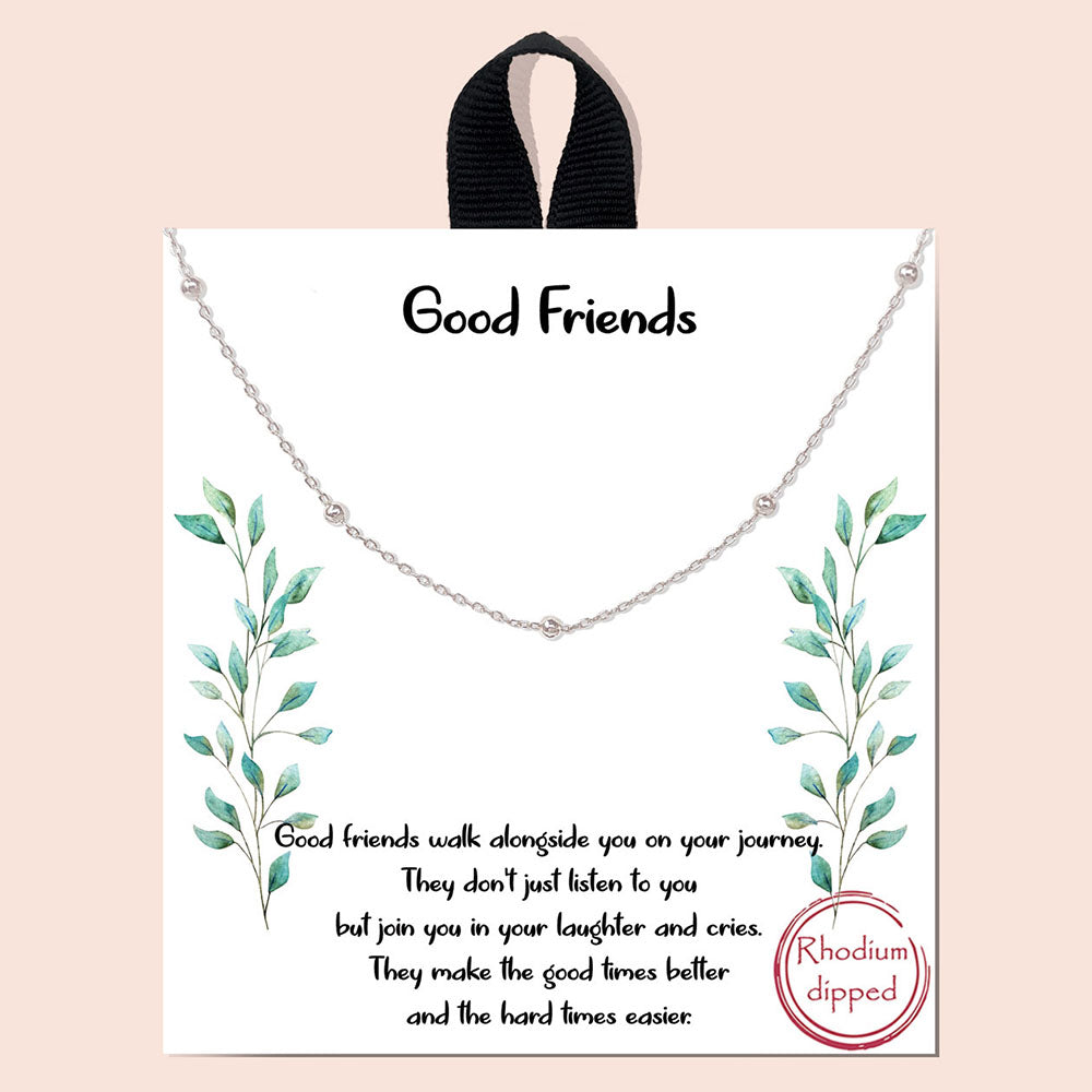 Good Friends Necklace Silver