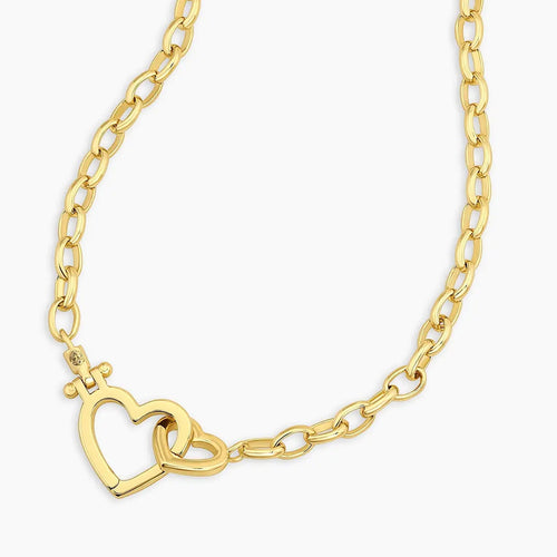 Gorjana Parker Heart Necklace Gold