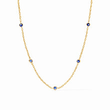 Julie Vos Celeste Delicate Station Necklace Blue Sapphire