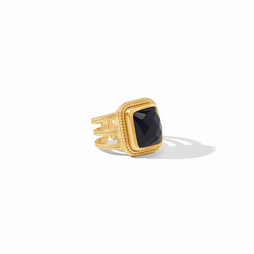 Julie Vos Cheval Statement Ring Black Obsidian