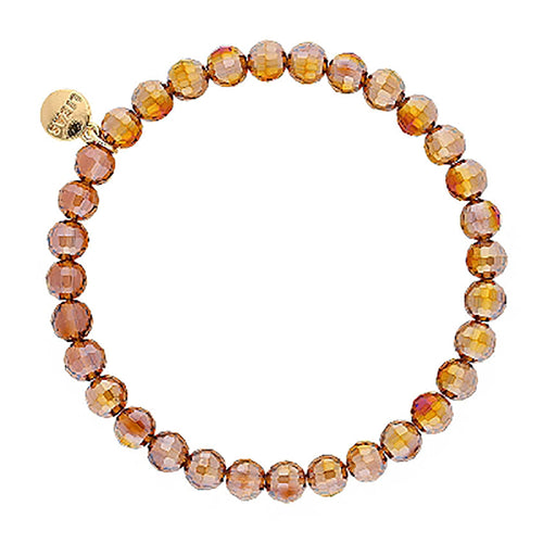 Lizas Clairsville 6mm Round Crystal Bracelet Topaz