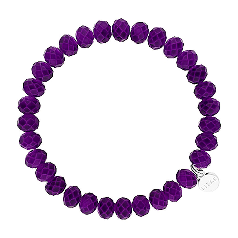 Lizas Clarksville 8mm Crystal Bracelet Plum