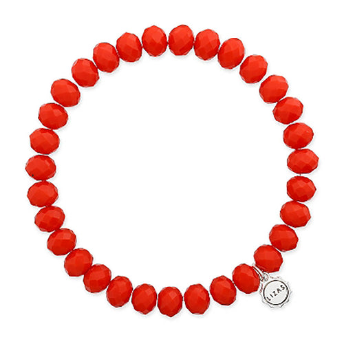 Lizas Clarksville 8mm Crystal Bracelet Red Hot