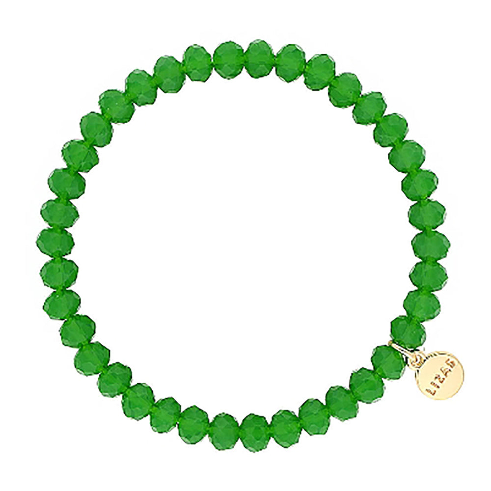 Lizas Nashville 6mm Crystal Bracelet Fir Green