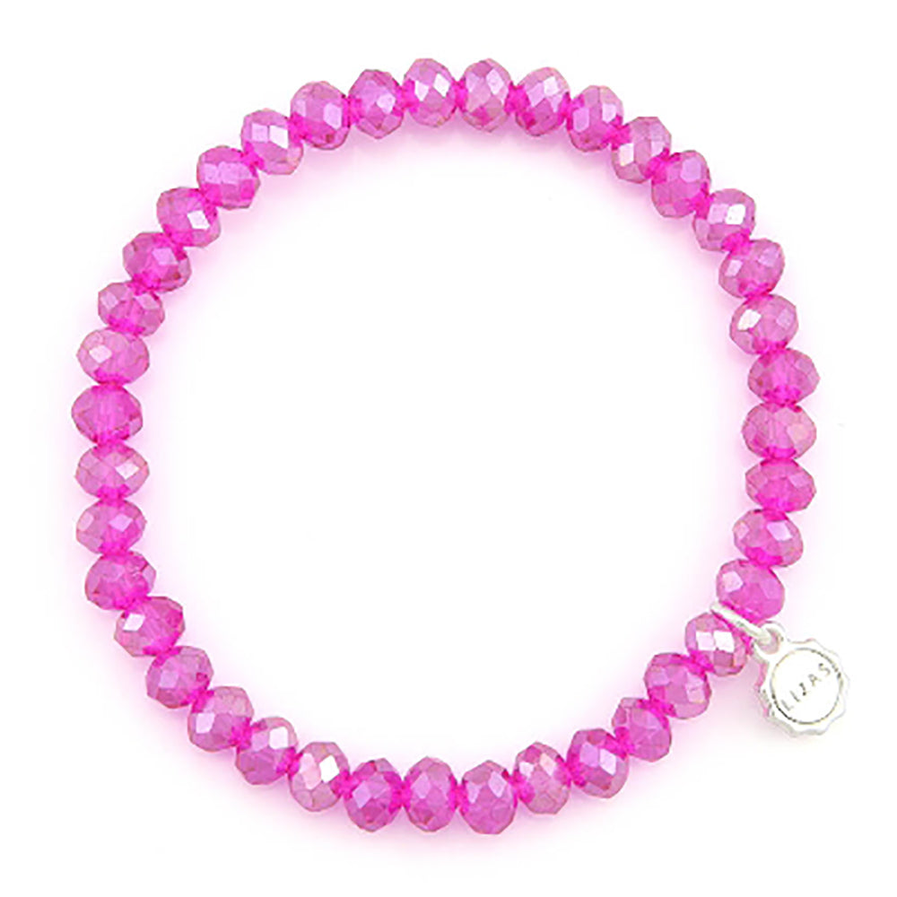 Lizas Nashville 6mm Crystal Bracelet Magenta