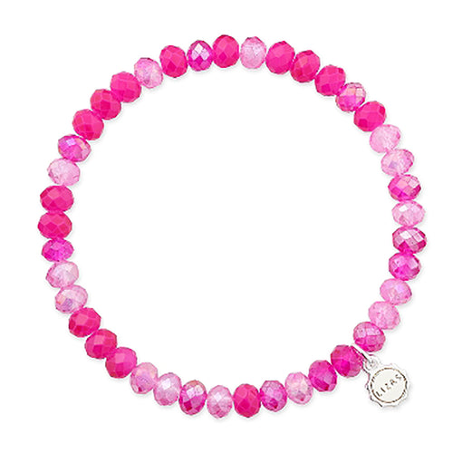 Lizas Nashville 6mm Crystal Bracelet Pink Mix