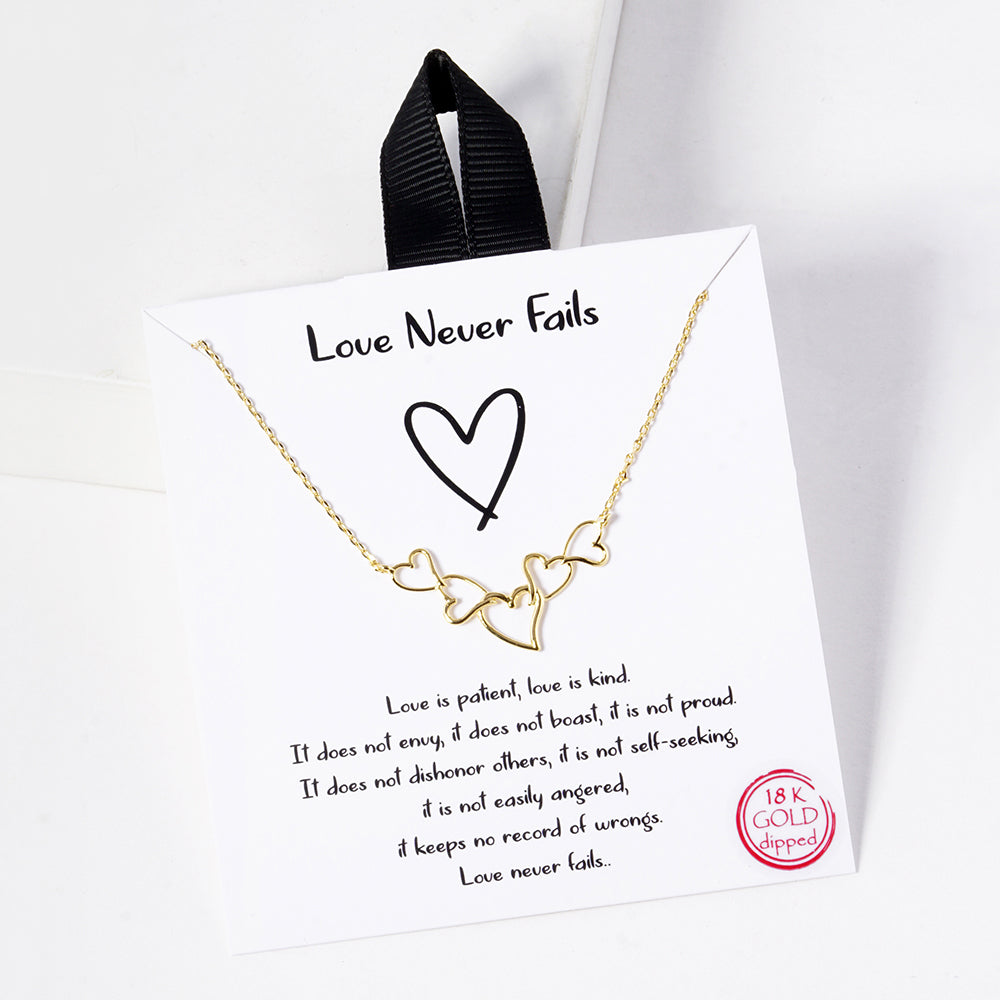 Love Never Fails Necklace Gold