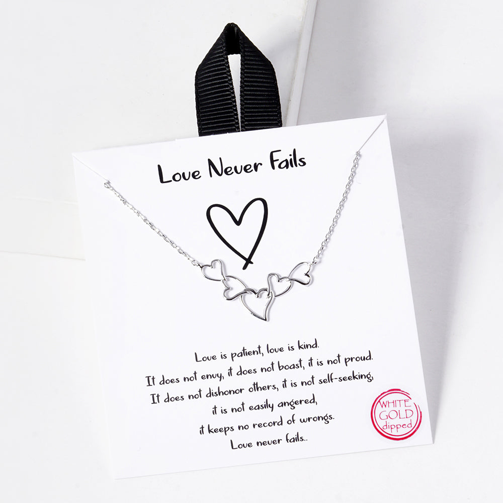 Love Never Fails Necklace Silver