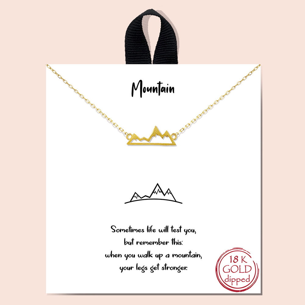 Mountain Necklace Gold