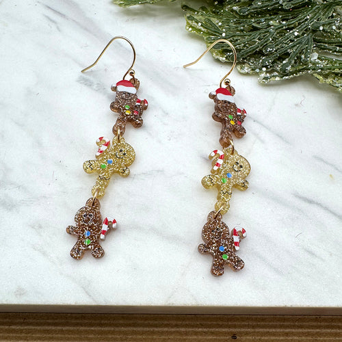 Resin Gingerbread Earrings