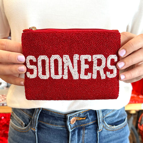 Sooners Beaded Pouch