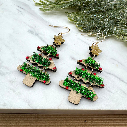 Tinsel Tree Earrings