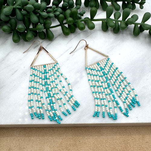 Trina Beaded Fringe Earrings