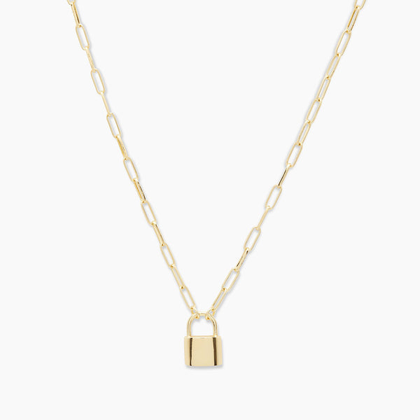 Gorjana Kara Padlock Necklace Gold